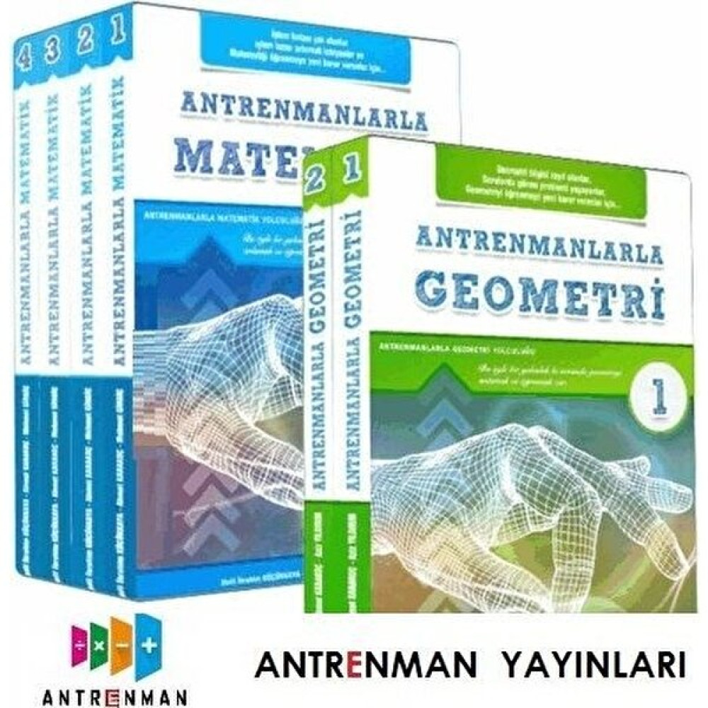 Antrenmanlarla Matematik 1. 2. 3. 4. Kitap + Antrenmanlarla Geometri 1. 2. Kitap Seti Matematik Fiyatı