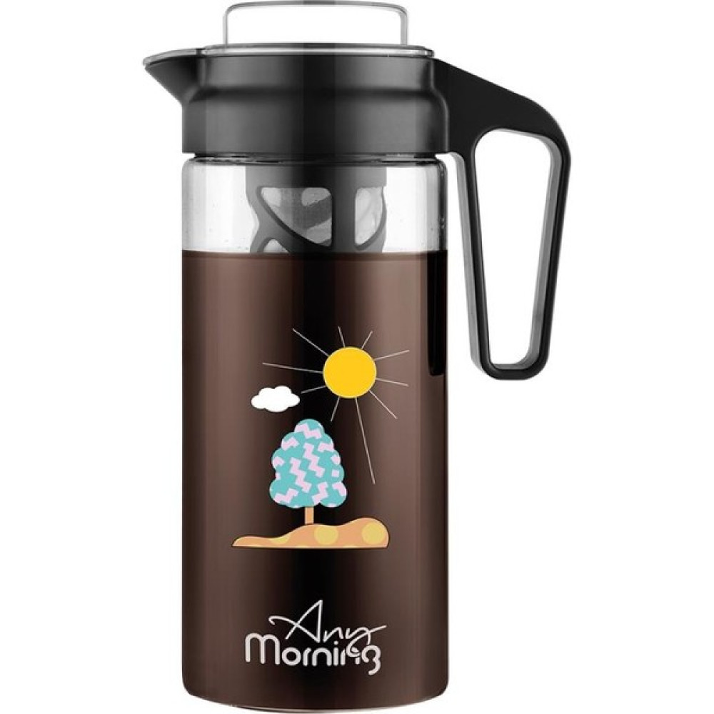 Any Morning CGJ054 Soğuk Demleme Kahve ve Çay Sürahisi 1300 ml - Şeffaf - 2 French Press Fiyatı
