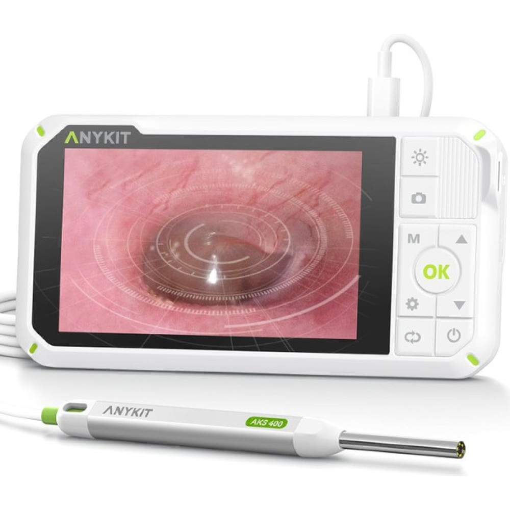 Anykit Dijital Otoskop, Jiroskop, 4 Inc IPS Ekran, Hd Kulak Kamerası - 3.9mm Oto Boyaları Fiyatı