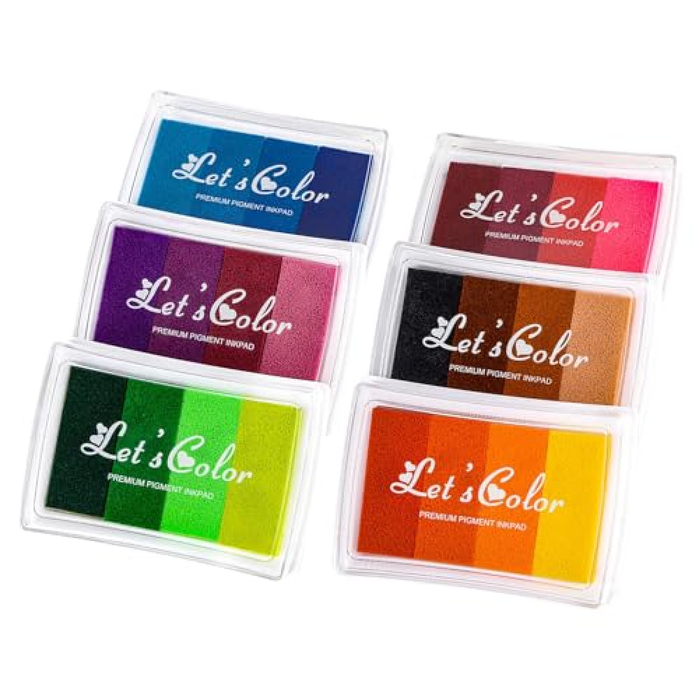 Anyongora Craft Ink Pad Set, Washable Ink Pads for Kids, 24 Color Options for DIY Projects