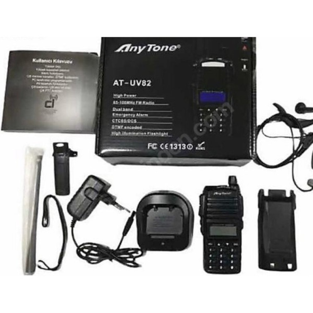Anytone At-Uv-82 Type-C 2000 Mah Bataryalı 8 WATT - Siyah Telsiz Telefon Fiyatı