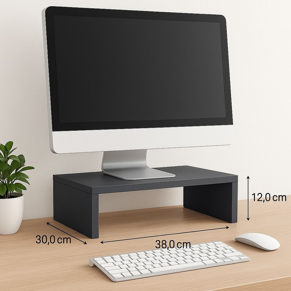 Anzera Monitör Yükseltici 20 kg Taşıma Kapasitesi ve Antrasit Renk ile Ergonomik Kullanım Sağlar Monitör Aksesuarları Fiyatı