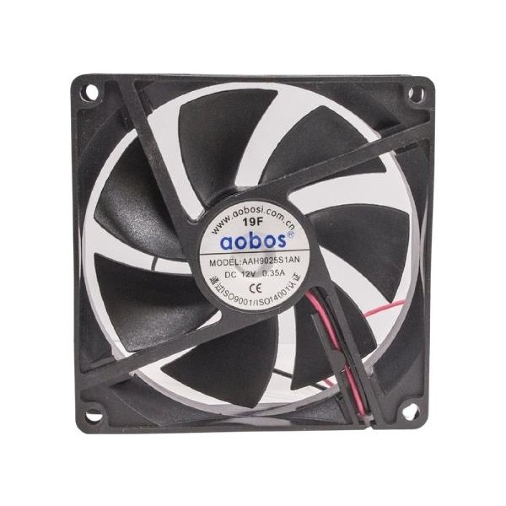 Aobos 90X90X25MM 12V 0.35A Fan 2 Kablolu - Siyah Soğutucular Fiyatı