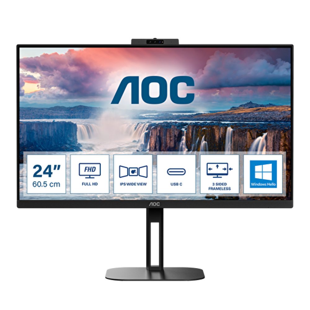 AOC 24V5Cw/Bk 23.8" 1920 x 1080 75 Hz 1 ms Hdmi DP Type-C IPS LED Monitör Monitör Fiyatı