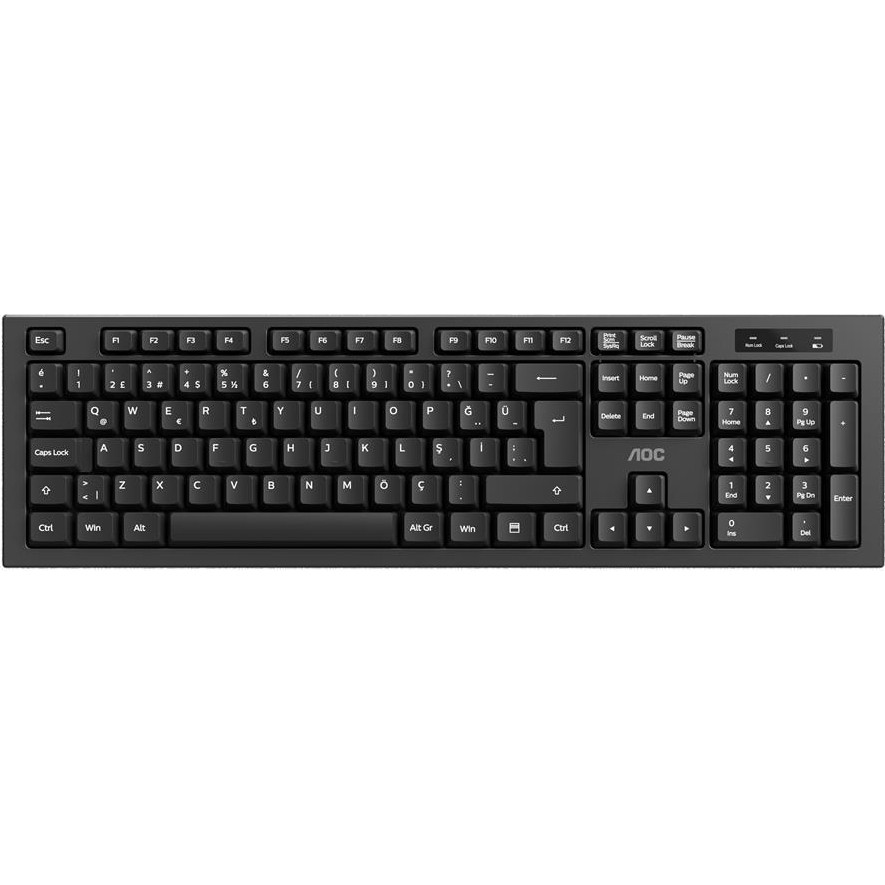Aoc KM210B-38 Kablosuz Klavye+ Mouse Set - Siyah Klavye - Mouse Fiyatı