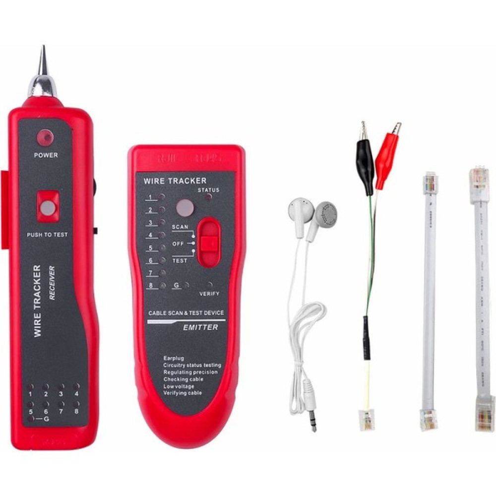 Aogo Bili Bili Kablo Bulucu Test Cihazı Ethernet Ağ Kablosu Test Kiti RJ11 RJ45 Cat5/6 Lan Kablo Izleyici - Kırmızı Diğer Test ve Ölçüm Cihazları Fiyatı