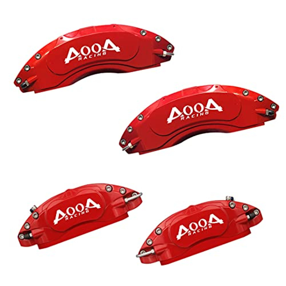 AOOA Aluminum Red Caliper Covers White Character Fits Dodge Charger/Challenger/Chrysler 300 (Front Double Piston)