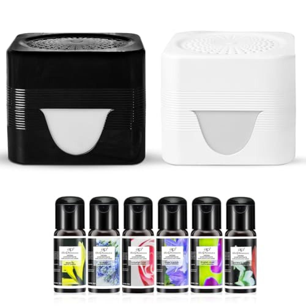ap airpleasure Water-Based Purifier Air Washer, Revitalizer with 6 LED Warm Color lights- Plus Aqua Lily, Water Hyacinth, Jasmine & Camellia, English Violet, Bulgarian Rose, Lavender, 15ml Each