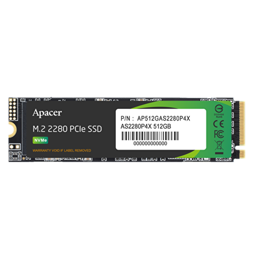 Apacer Ap512Gas2280P4X-1 512 GB 2100/1500 MB/s NVMe PCIe M.2 SSD SSD / Solid State Drive Fiyatı
