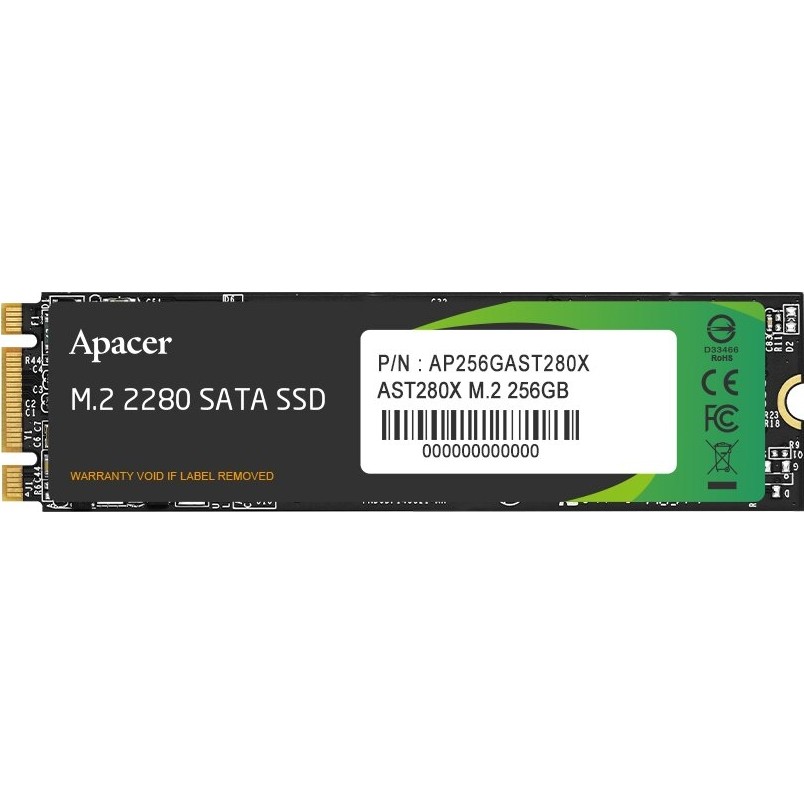 Apacer AST280X 256GB 520-500MB/S M.2 Sata Iıı SSD Disk (AP256GAST280X-1) SSD / Solid State Drive Fiyatı