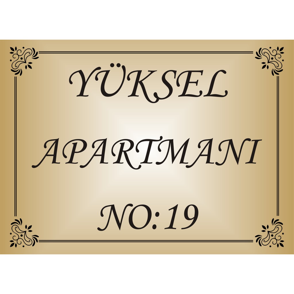 Apartman Isim Tabelası ,apartman Tabelası Apartman Girişi Isimliği 19X26CM Parlakaliminyum Levha - model1 - 19 x 26 cm SSD / Solid State Drive Fiyatı