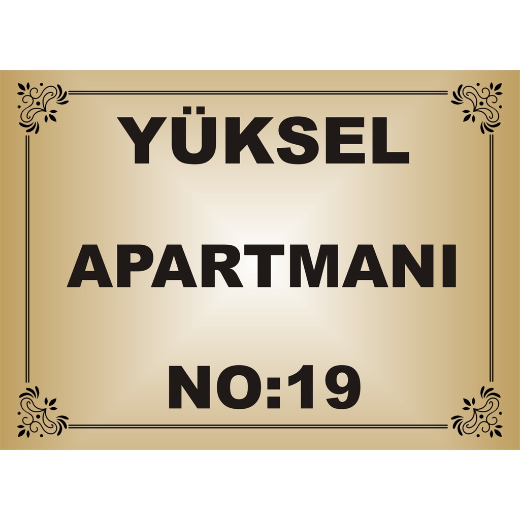 Apartman Isim Tabelası ,apartman Tabelası Apartman Girişi Isimliği 19X26CM Parlakaliminyum Levha - model2 - 19 x 26 cm SSD / Solid State Drive Fiyatı