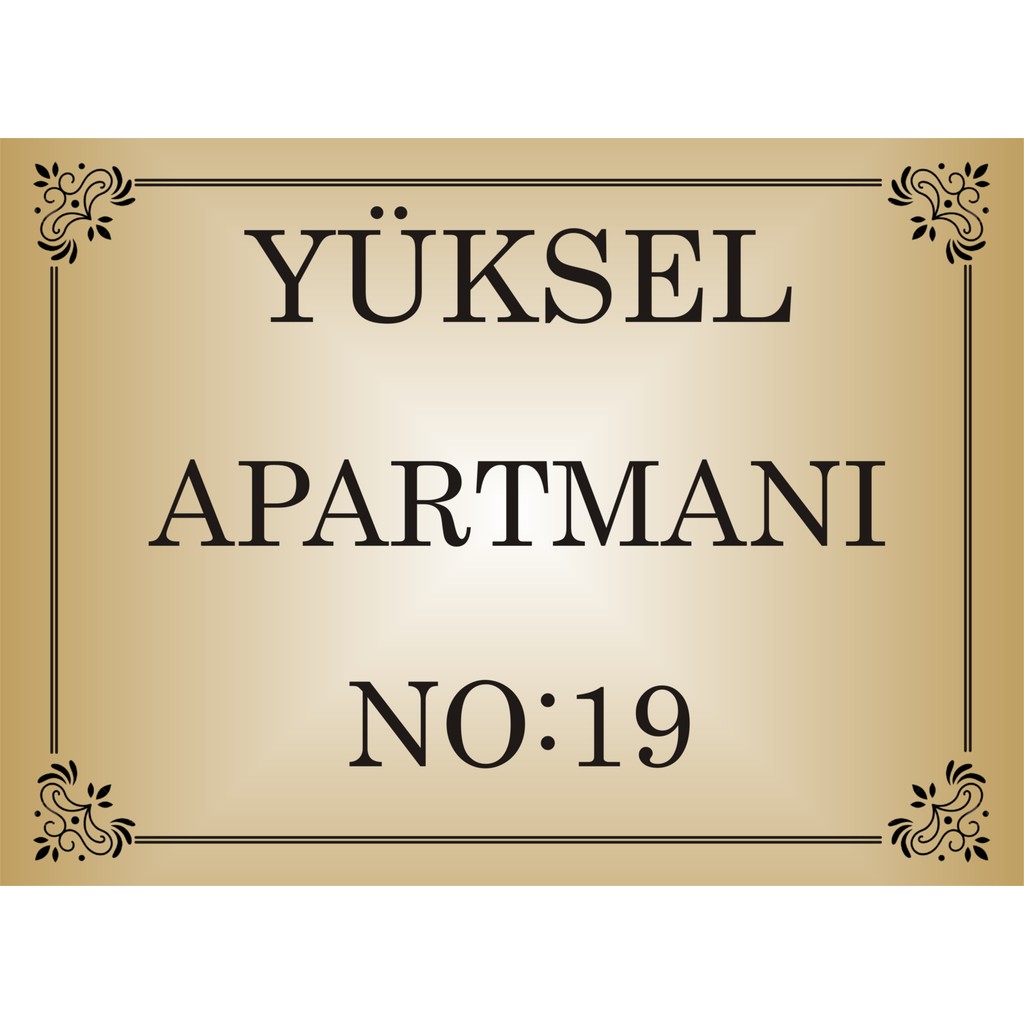 Apartman Isim Tabelası ,apartman Tabelası Apartman Girişi Isimliği 19X26CM Parlakaliminyum Levha - model3 - 19 x 26 cm SSD / Solid State Drive Fiyatı