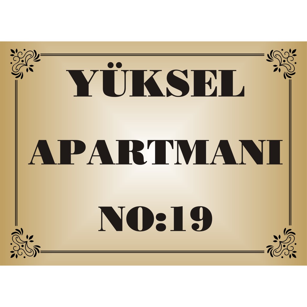 Apartman Isim Tabelası ,apartman Tabelası Apartman Girişi Isimliği 19X26CM Parlakaliminyum Levha - model4 - 19 x 26 cm SSD / Solid State Drive Fiyatı