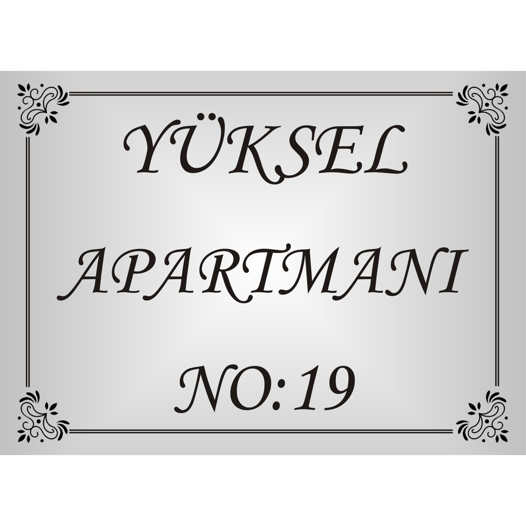 Apartman Isim Tabelası ,apartman Tabelası Apartman Girişi Isimliği 19X26CM Parlakaliminyum Levha - model5 - 19 x 26 cm SSD / Solid State Drive Fiyatı