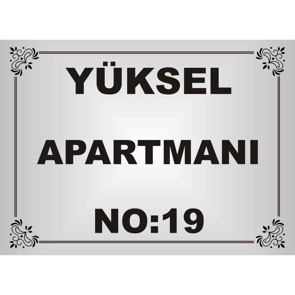 Apartman Isim Tabelası ,apartman Tabelası Apartman Girişi Isimliği 19X26CM Parlakaliminyum Levha - model6 - 19 x 26 cm SSD / Solid State Drive Fiyatı