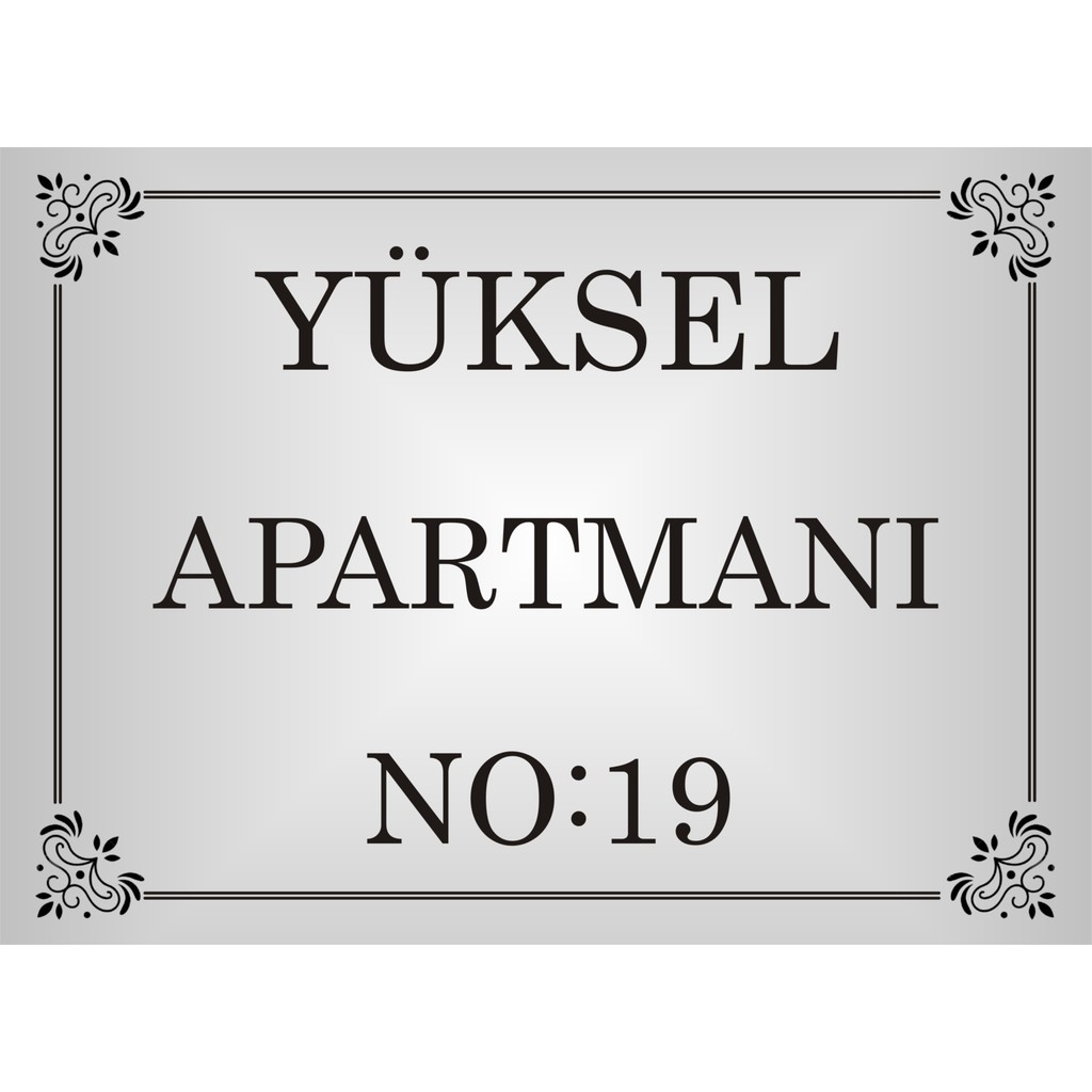 Apartman Isim Tabelası ,apartman Tabelası Apartman Girişi Isimliği 19X26CM Parlakaliminyum Levha - model7 - 19 x 26 cm SSD / Solid State Drive Fiyatı
