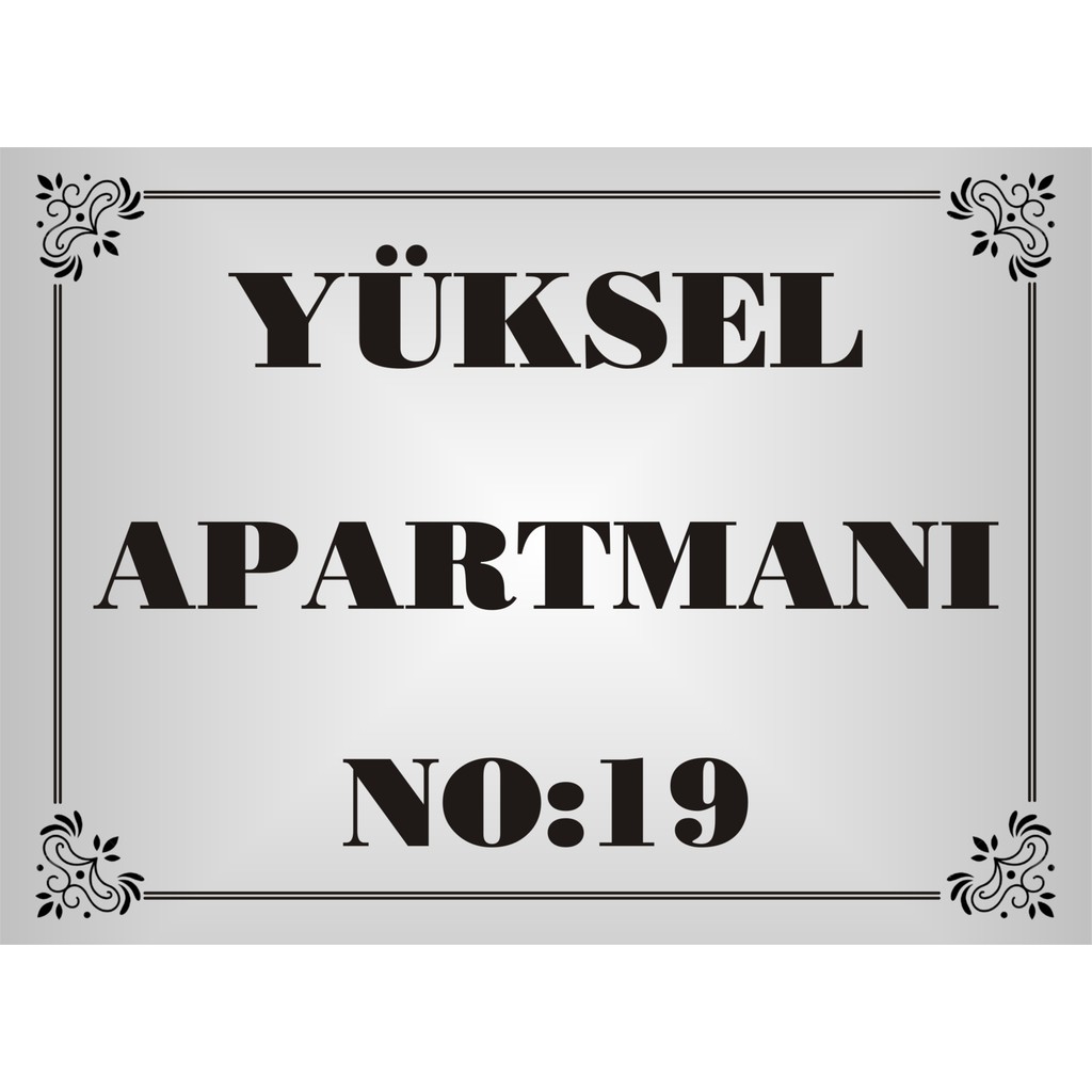 Apartman Isim Tabelası ,apartman Tabelası Apartman Girişi Isimliği 19X26CM Parlakaliminyum Levha - model8 - 19 x 26 cm SSD / Solid State Drive Fiyatı