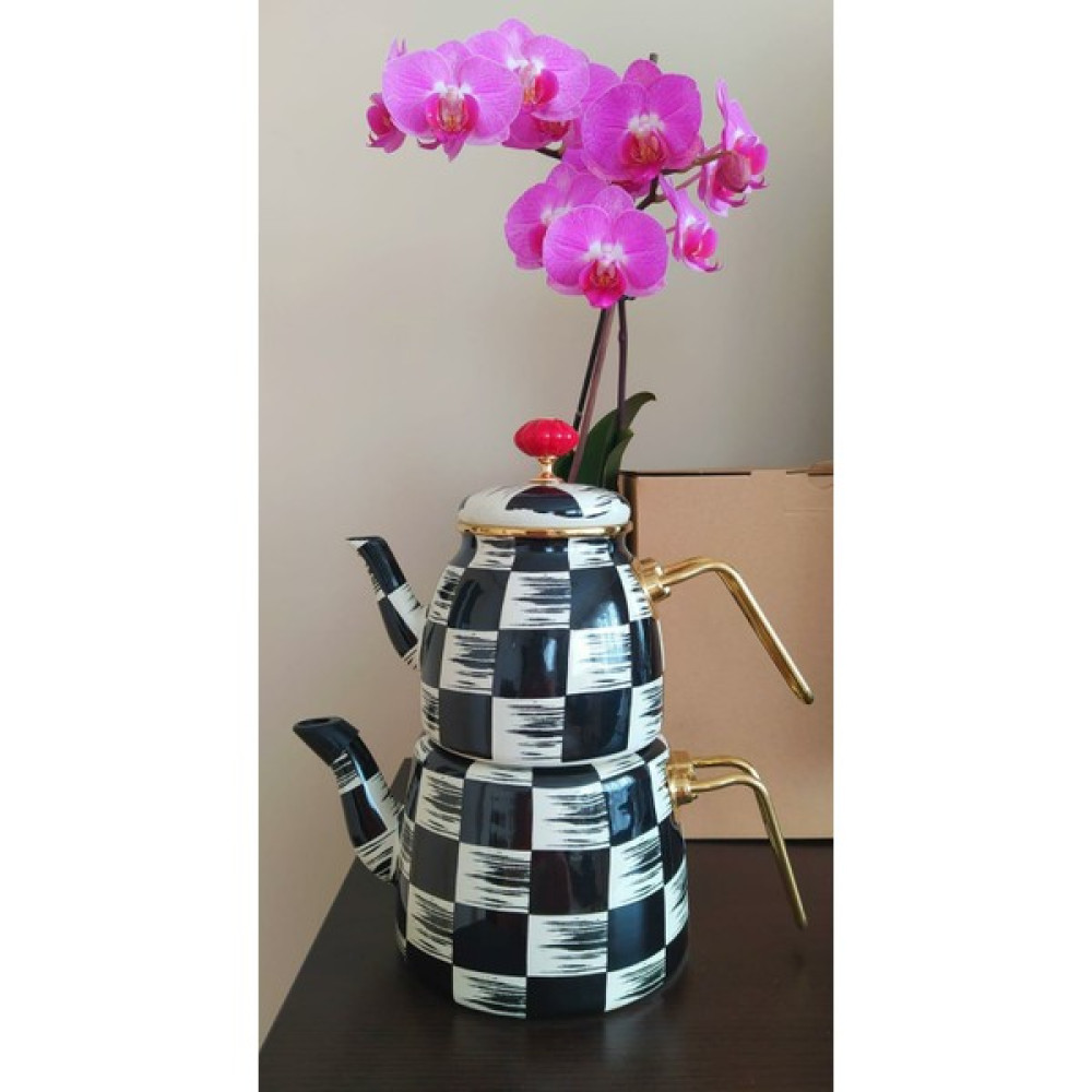 Apaydın Dama Emaye Çaydanlık Takımı Çay / Çaydanlık Setleri Fiyatı