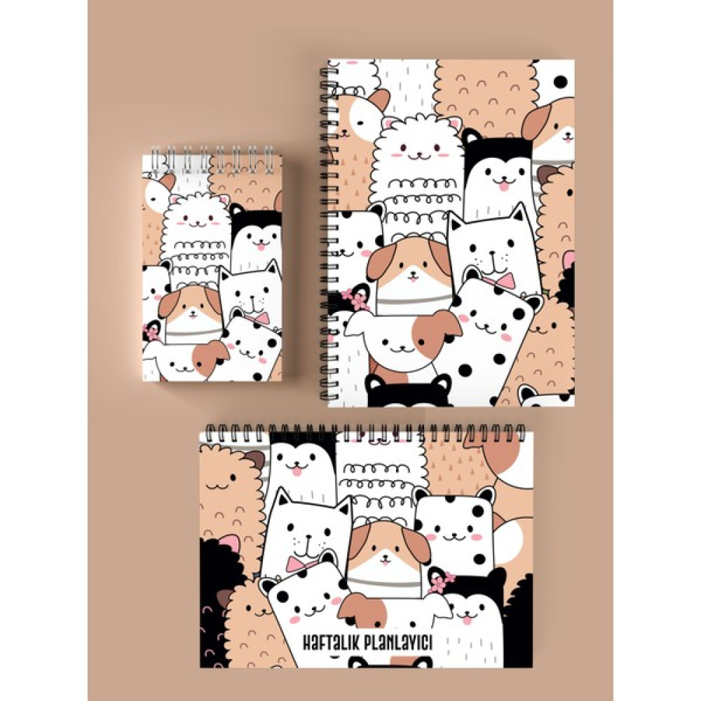 Apeirona Planlama Seti 3 Ayrı Özel Ürün Günlük Planlayıcı + Haftalık Planlayıcı + To-Do List - Muzur Kediler Defter Fiyatı