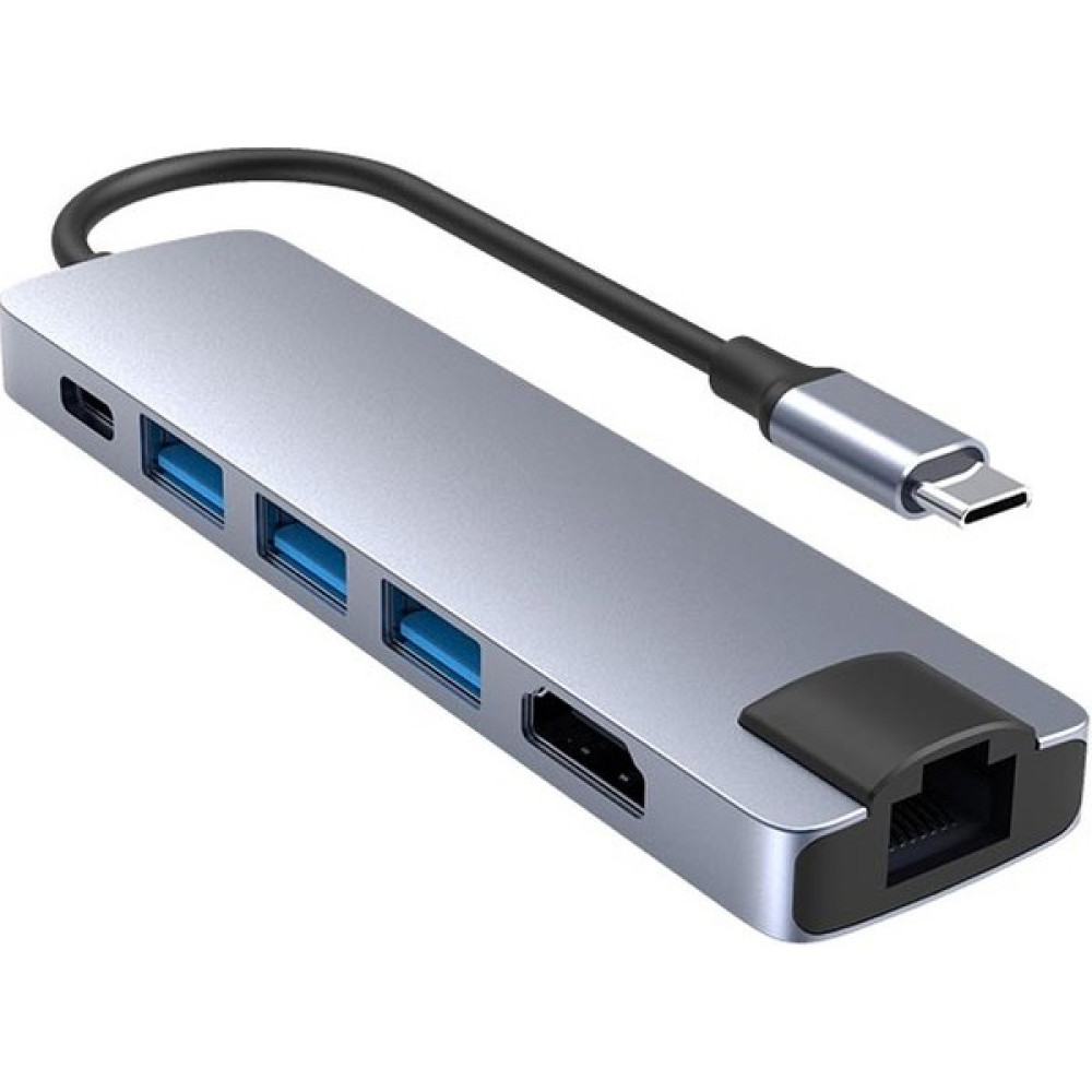 Apera Airsky HC-13L 6in1 Type-C Hub Dock Rj-45 Ethernet 100MBPS 4K 30hz USB 3.0 5gbps Pd 55W Cep Telefonu Şarj Aleti Bilgisayar Çevirici ve Adaptörü Fiyatı