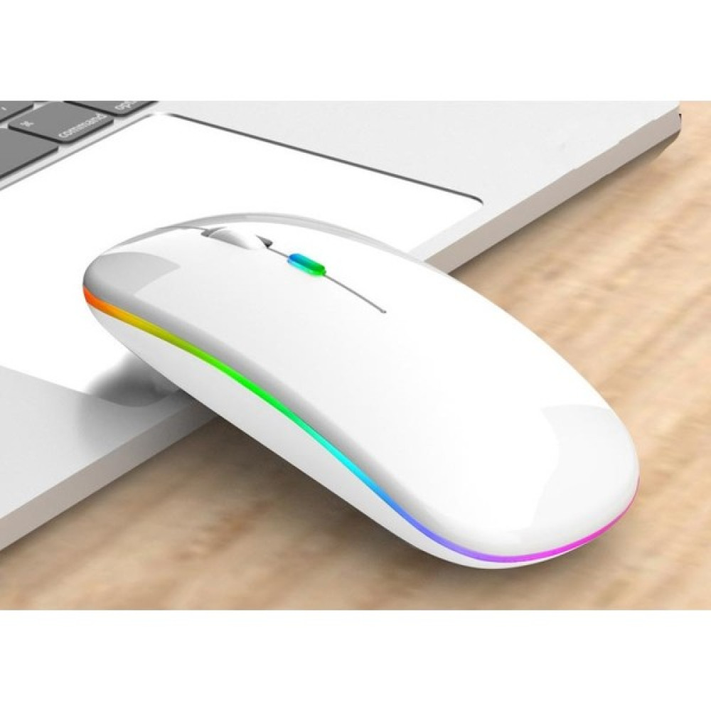 Apera BN28 Kablosuz Wireless Mouse Sessiz Tık Rgb Aydınlatmalı Şarj Edilebilir - Beyaz Klavye - Mouse Fiyatı