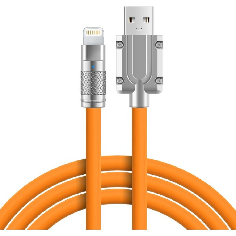 Apera BN58 iPhone Uyumlu 120W Watt 6A Süper Hızlı Şarj Data Kablosu 1 Metre Ios Kablo - Turuncu Cep Telefonu Kablosu Fiyatı