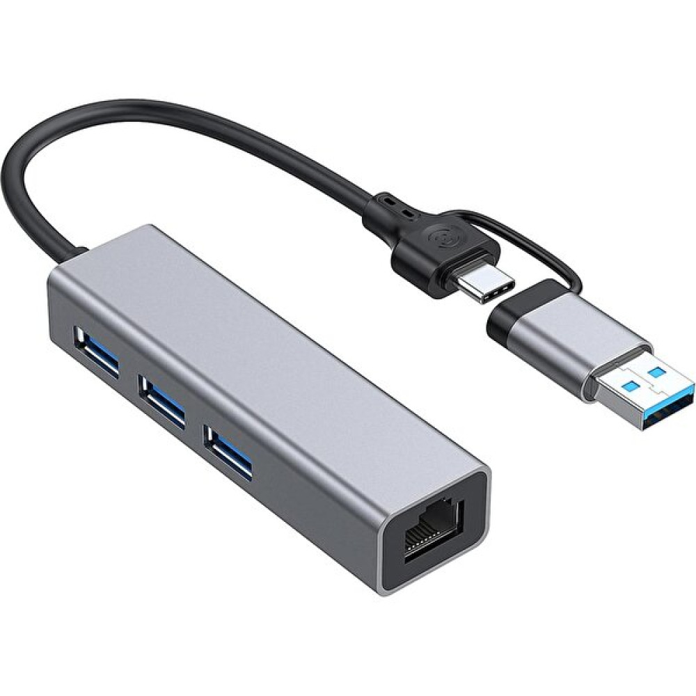 Apera Gn-07 Multi Girişli USB ve Type-C Hub Adaptör To 3x USB 3.0 + RJ45 Ethernet Bilgisayar Çevirici ve Adaptörü Fiyatı