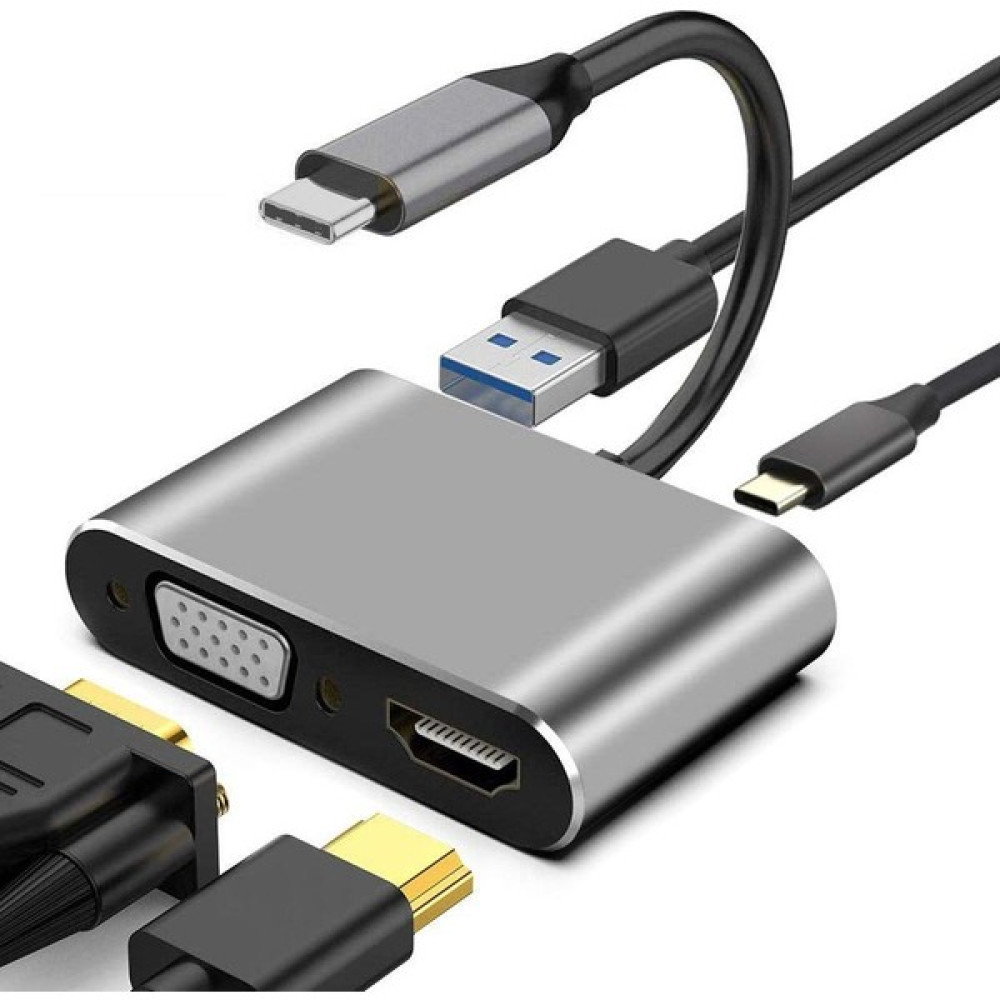 Apera Gn-52 4 In 1 Type-C Hub 4K 2160P Veya VGA Görüntü Aktarımı Pd 87W Şarj Adaptör Bilgisayar Çevirici ve Adaptörü Fiyatı