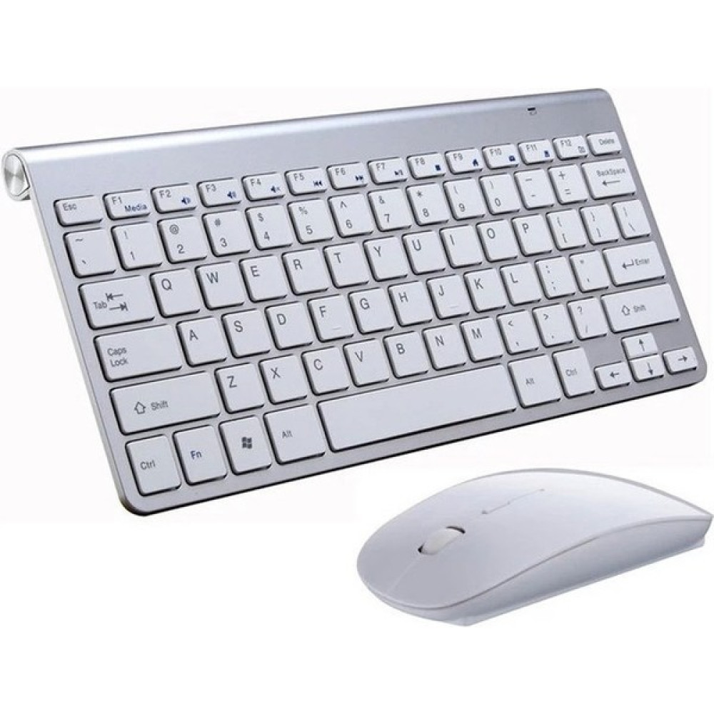 Apera Gn-60 Ultra Ince Taşınabilir Multimedya Kablosuz Klavye Mouse Seti Wifi Ingilizce Q Klavye - Gümüş Klavye - Mouse Fiyatı