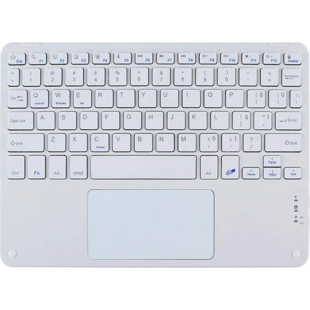 Apera Gn-61 Ultra Ince Taşınabilir Kablosuz Bluetooth Türkçe Q Klavye Touchpad iPad Telefon Pc Ios Windows - Beyaz Oyuncu Klavyesi Fiyatı