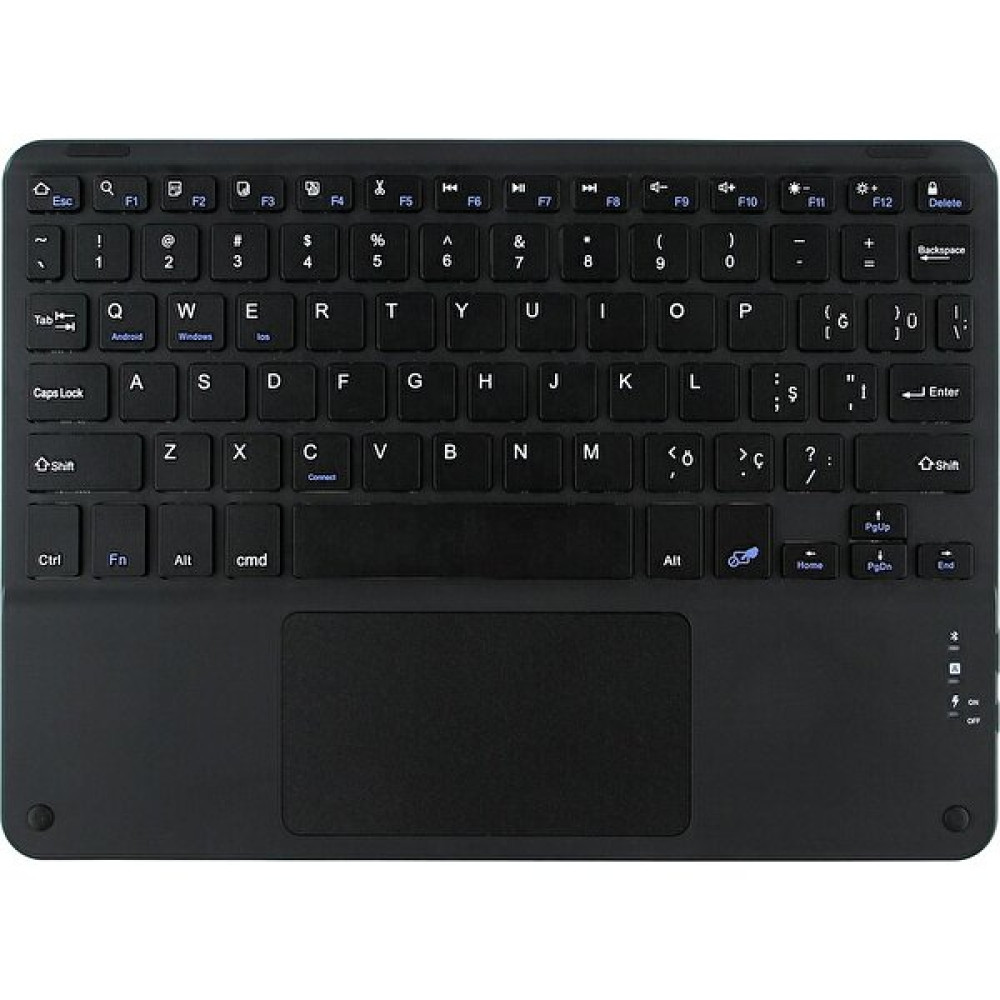 Apera Gn-61 Ultra Ince Taşınabilir Kablosuz Bluetooth Türkçe Q Klavye Touchpad iPad Telefon Pc Ios Windows - Siyah Oyuncu Klavyesi Fiyatı