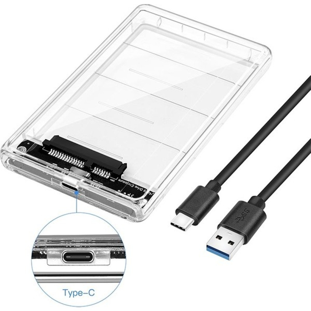 Apera Gn-66 Şeffaf 2.5 Inç Sata Harddisk Kutusu 3.1 Type-C - Sabit Diski Taşınabilir Disk Yapar Taşınabilir Hard Diskler Fiyatı