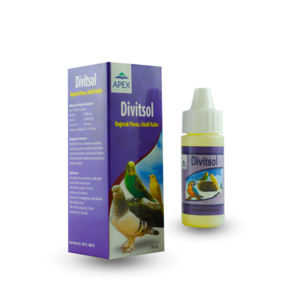 Apex Divitsol Probiotic Ishal 30 Ml Bagirsak Florasi Duzenleyici - Muhabbet Kusu İshal Damlasi Evcil Hayvan Ürünleri Fiyatı