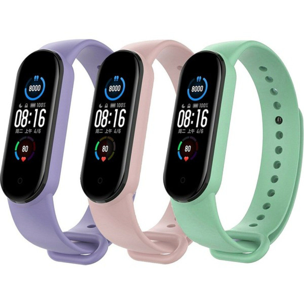 Apexel Xiaomi Mi Band 5 ve 6 Uyumlu Kordon Seti 3lü - Nil Yeşili/leylak/rose Gold - Renkli Giyilebilir Teknoloji Aksesuarları Fiyatı