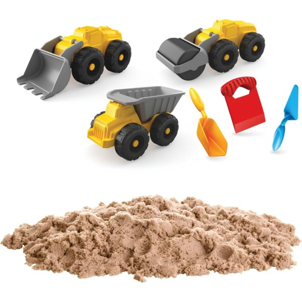 Apexma Inşaat Makineli Kinetik Oyun Kumu Seti 750 gr - Iş Makinesi ve Kinetik Kum Set Eğitici Oyuncak Fiyatı