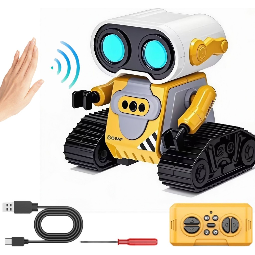 Apexma Uzaktan Kumandalı El Sensörlü Robot 6+ Yaş İçin Sarı Işıklı Sesli Interaktif Eğlence TV Aksesuarları Fiyatı