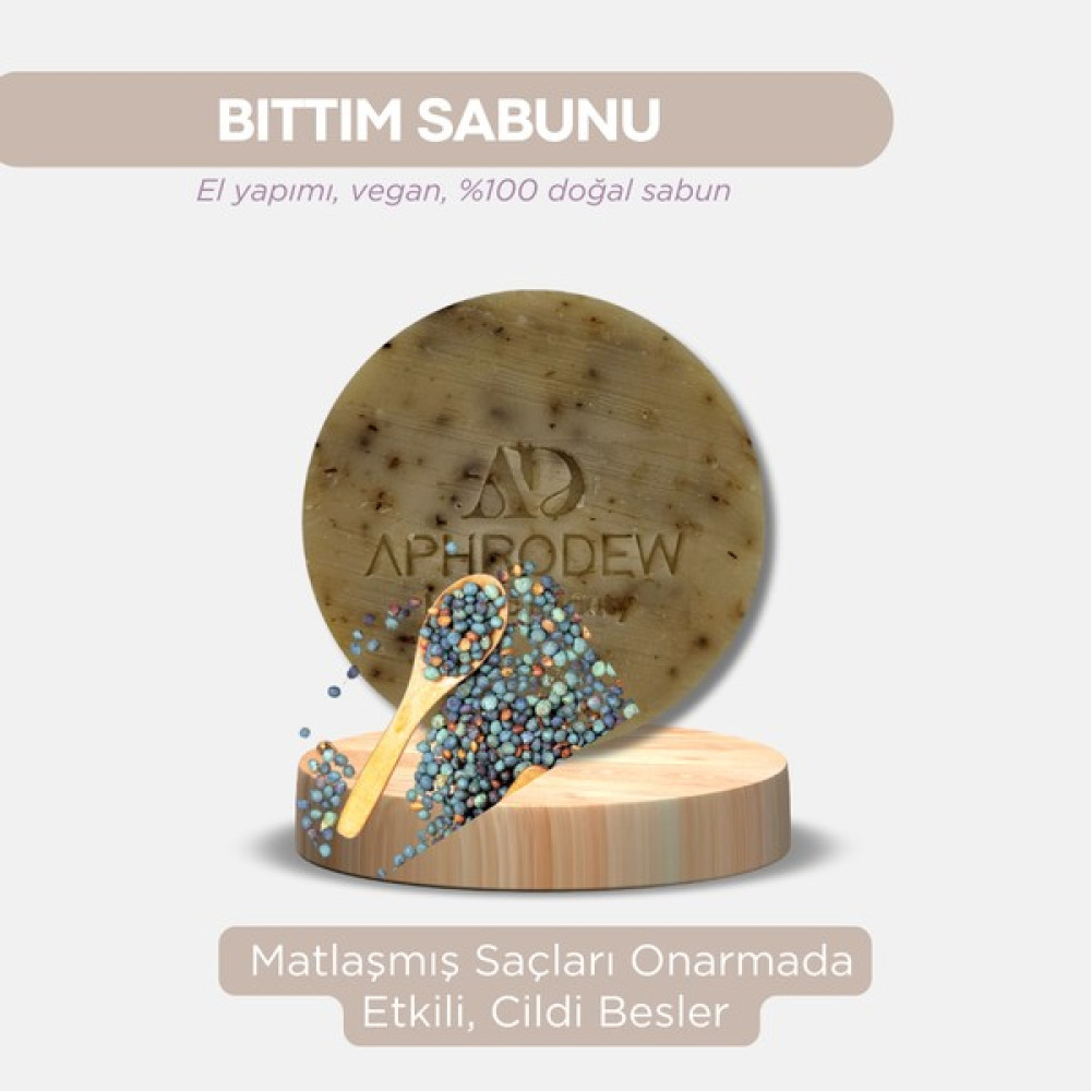 Aphrodew Bıttım Vegan Doğal Sabun - Matlaşmış Saçları Onarmada Etkili, Cildi Besler - 100 gr Cilt Temizleme ve Peeling Fiyatı
