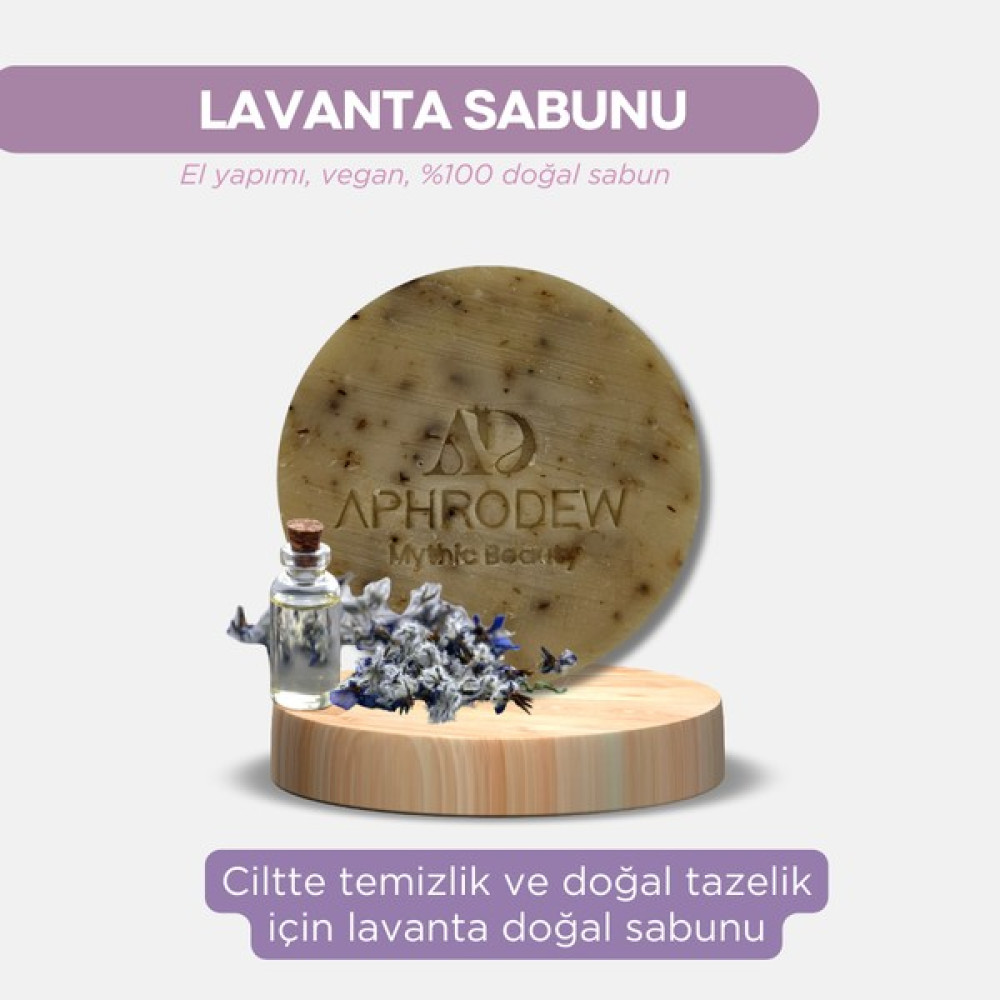 Aphrodew Lavanta Aroma Terapi Doğal Vegan Sabun - Ciltte Temizlik Ve Doğal Tazelik - 100 Gr Sabunlar Fiyatı