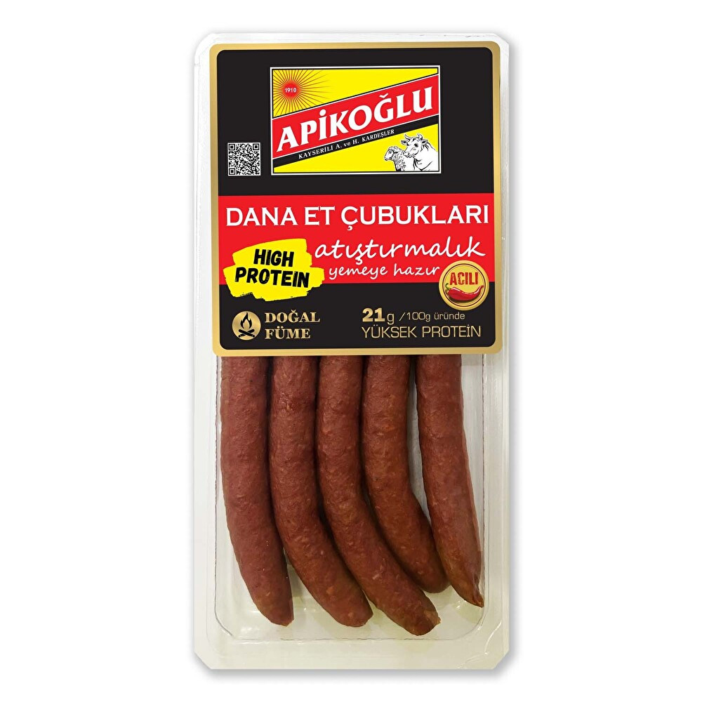 Apikoğlu Dana Et Çubukları Atıştırmalık Acılı 110 g Şarküteri Fiyatı