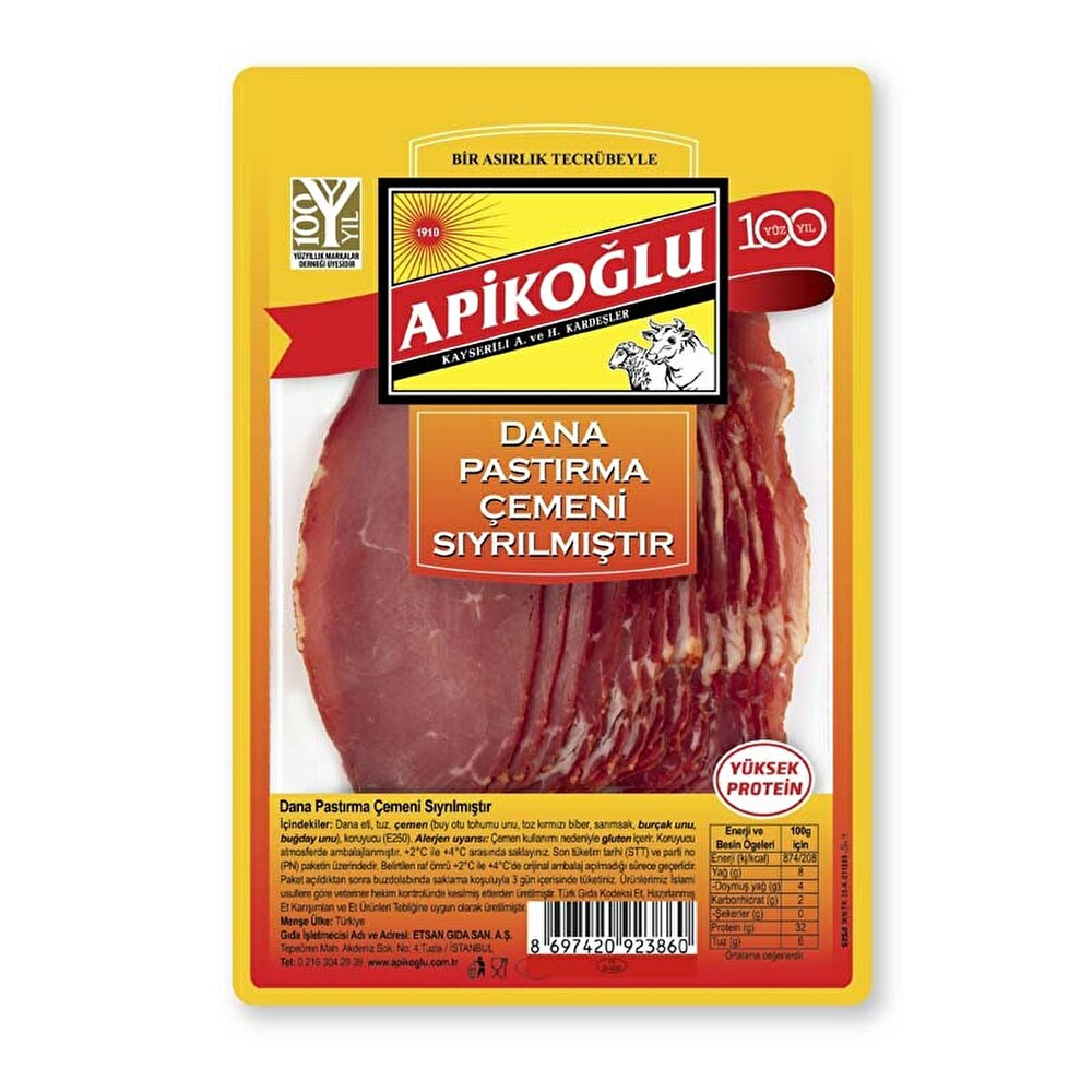 Apikoğlu Dilimli Çemensiz Pastırma 90 G Şarküteri Fiyatı