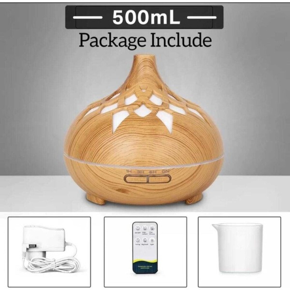 Apiyoo Hava Nemlendirici Aroma Oda Kokusu Difüzörü Soğuk Buhar Makinası Ultrasonik 7 Led Işıklı - Kahverengi Hava Temizleme - Nemlendirme Cihazları Fiyatı