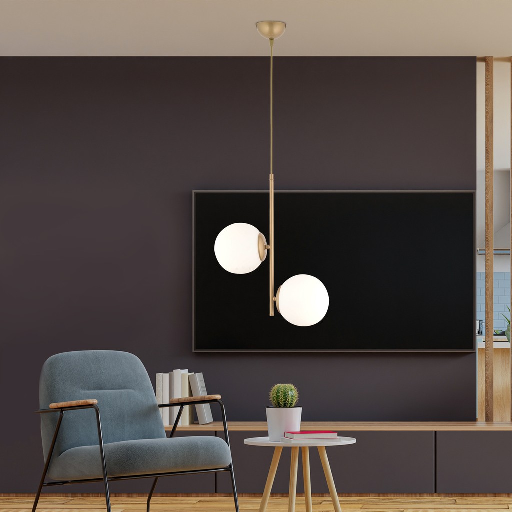 Apliqa Malibu 2 Li Eskitme Modern Genç Odası Mutfak Salon Avize - Altın Avize Fiyatı