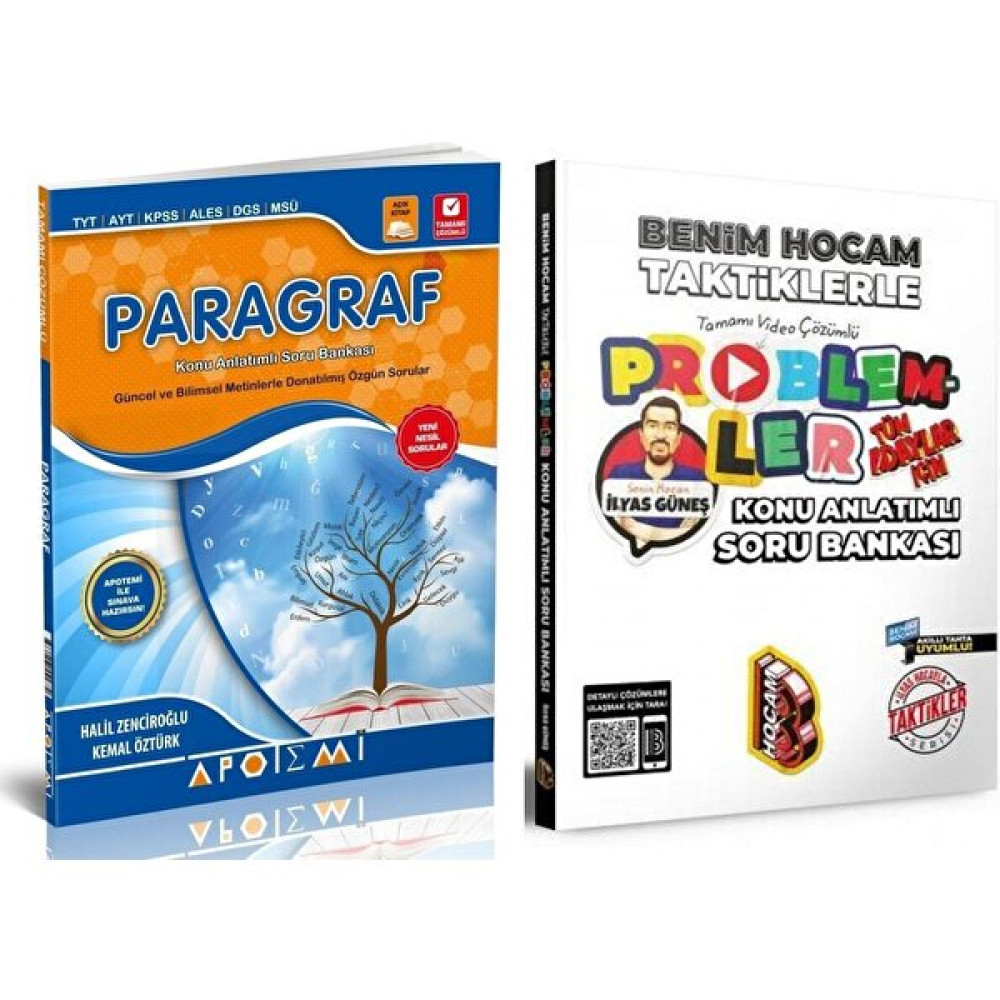 Apotemi Paragraf ve Benim Hocam Taktiklerle Problemler Soru Bankası 2 Kitap Set Temel Yeterlilik Testi (TYT) Fiyatı