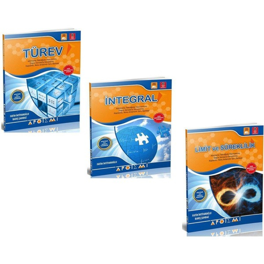 Apotemi Türev Integral ve Limit Süreklilik Seti 3 Kitap Temel Yeterlilik Testi (TYT) Fiyatı