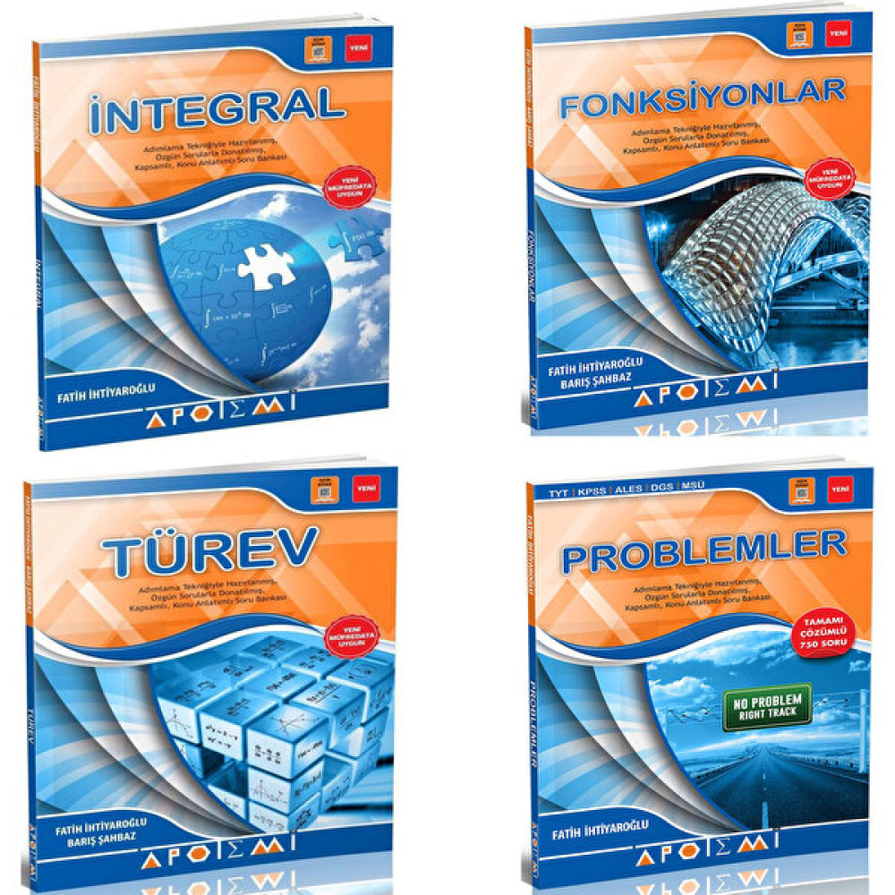 Apotemi Yayınları Apotemi Integral + Fonksiyonlar + Problemler + Türev Kaynak Kitapları Fiyatı