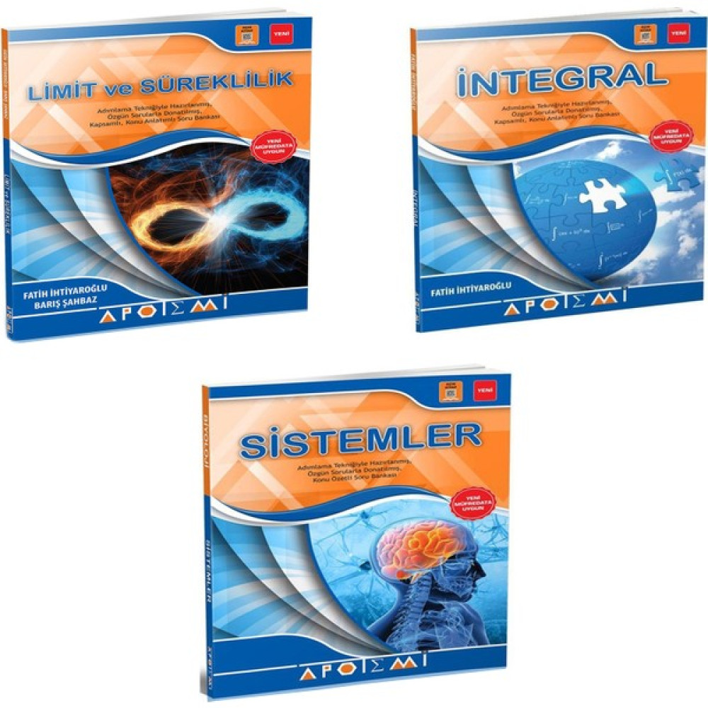 Apotemi Yayınları Apotemi Limit ve Süreklilik + Integral + Sistemler 3 Lü Set Kaynak Kitapları Fiyatı