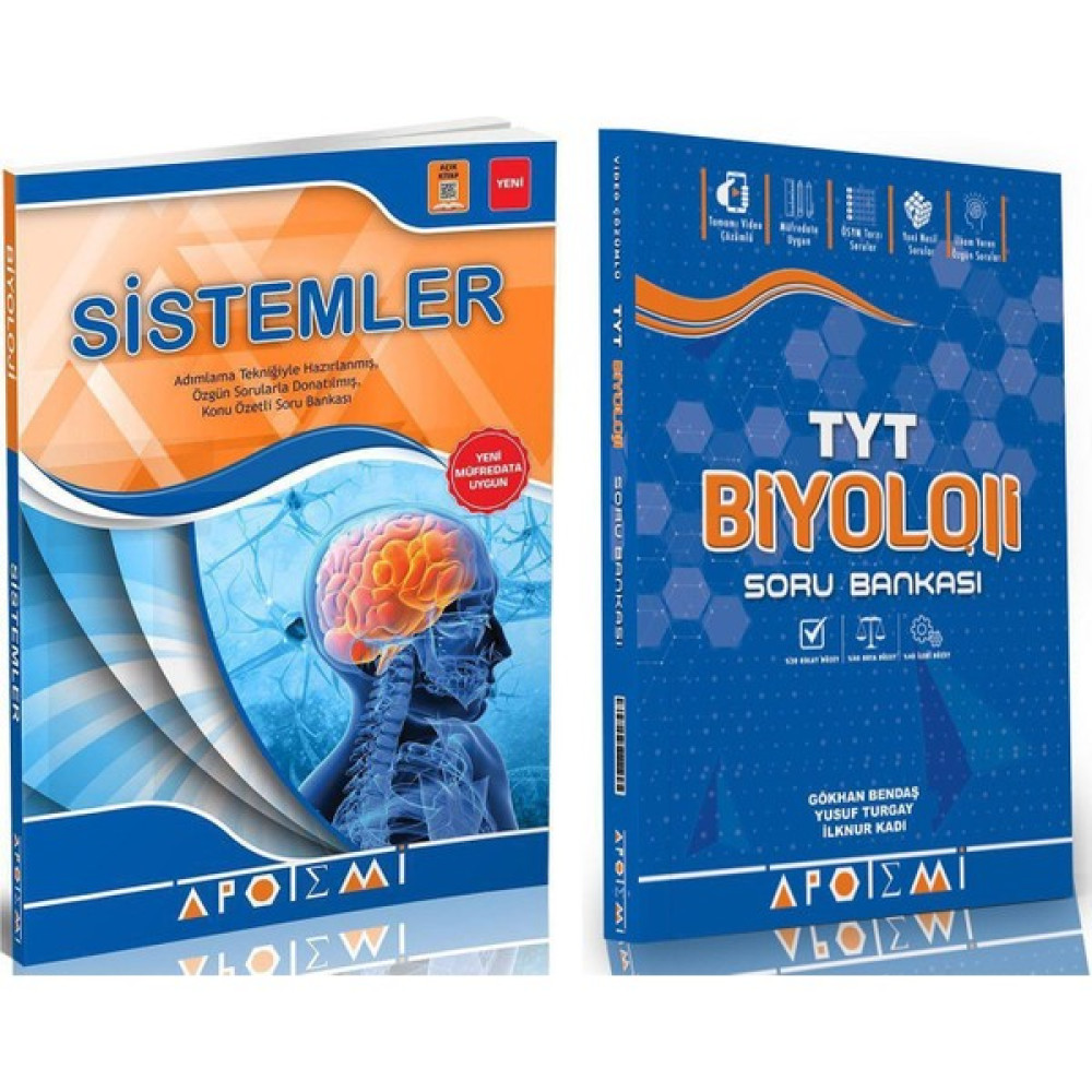 Apotemi Yayınları TYT Biyoloji ve Sistemler Soru Bankası Seti 2 Kitap Temel Yeterlilik Testi (TYT) Fiyatı