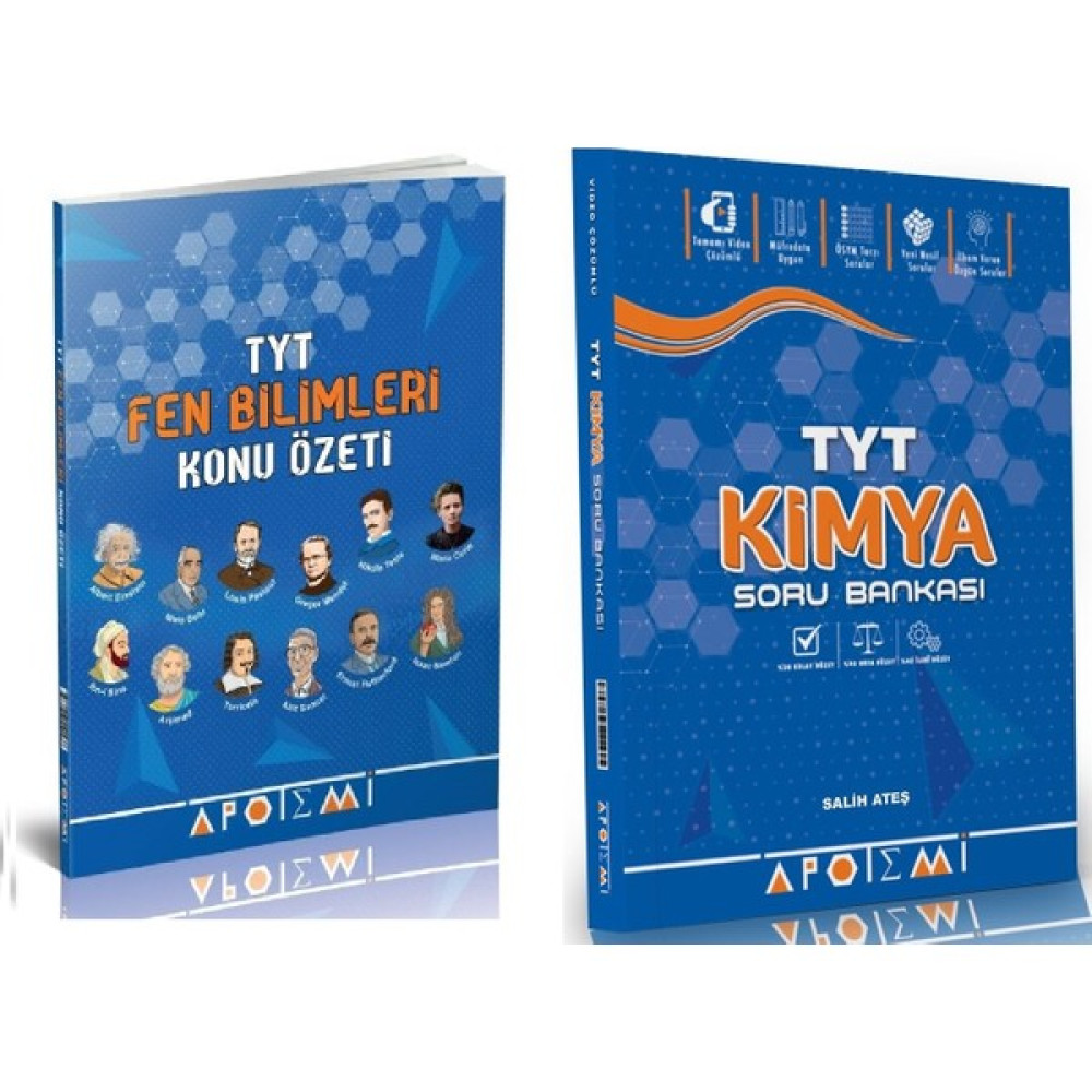 Apotemi Yayınları TYT Fen Bilimleri Konu Özeti & Apotemi TYT Soru Bankası Kimya Temel Yeterlilik Testi (TYT) Fiyatı