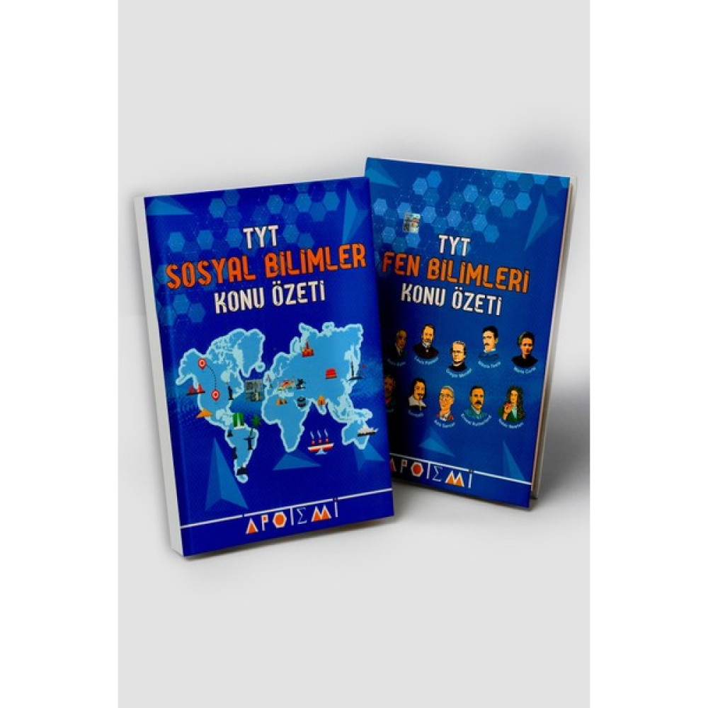 Apotemi Yayınları Tyt Sosyal Bilimler + Fen Bilimleri Konu Özeti Seti Temel Yeterlilik Testi (TYT) Fiyatı